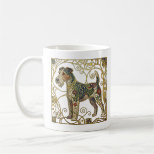 Elegante Vienesiaanse Secession Foxterriër Koffiemok