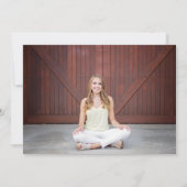 Elegante Vier Foto Afstuderen Landschapsuitnodigin Kaart (Achterkant)