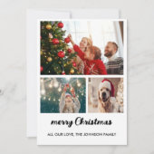 Elegante vier foto collage kerst Kaart (Voorkant)