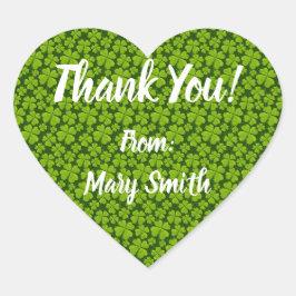 Elegante vierbladige klaver bloem hart sticker