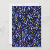 Elegante viering Blauwe feestelijke Hanukkah-feest Kaart (Achterkant)