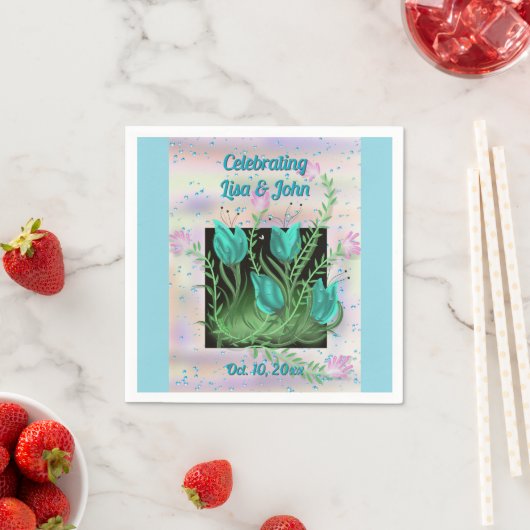 Elegante viering gepersonaliseerde papieren servet (Insitu)