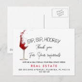 Elegante viering onroerend goed verwijzingen aankondigingskaart (Voorkant / Achterkant)