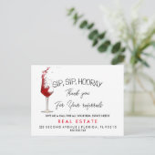 Elegante viering onroerend goed verwijzingen aankondigingskaart (Staand voorkant)