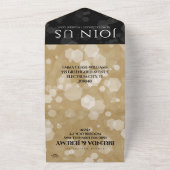 Elegante viering van 1e huwelijksjubileum (papier) all in one uitnodiging (Buitenkant)