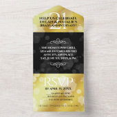 Elegante viering van 21 jaar koperen bruiloft all in one uitnodiging (Binnen)