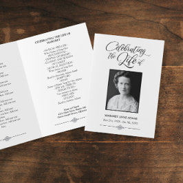 Elegante Viering van het BegrafenisProgramma van Programma