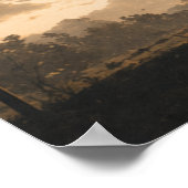 Elegante viering van het leven Amerikaanse vlag di Poster (Hoek)