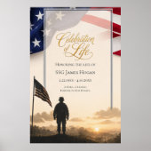 Elegante viering van het leven Amerikaanse vlag di Poster (Voorkant)