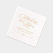 Elegante viering van het leven begrafenis rouwverw folie servetten (Links)