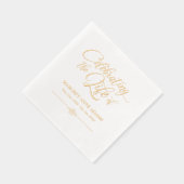 Elegante viering van het leven begrafenis rouwverw folie servetten (Rechts)