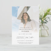 Elegante viering van het leven Begrafenisfoto Kaart (Staand voorkant)