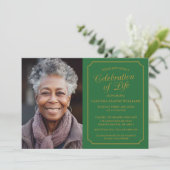 ELEGANTE VIERING VAN HET LEVEN BEGRAFENISUITNODIGI KAART (Staand voorkant)
