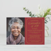 ELEGANTE VIERING VAN HET LEVEN BEGRAFENISUITNODIGI KAART (Staand voorkant)