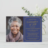 ELEGANTE VIERING VAN HET LEVEN BEGRAFENISUITNODIGI KAART (Staand voorkant)