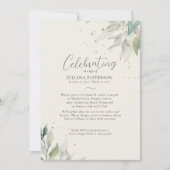 Elegante Viering van het Leven Botanicals, Begrafe Kaart (Voorkant)