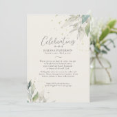 Elegante Viering van het Leven Botanicals, Begrafe Kaart (Staand voorkant)