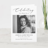 Elegante Viering van het Leven Foto Begrafenis Gev Programma (Voorkant)