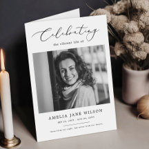 Elegante Viering van het Leven Foto Begrafenis Gev