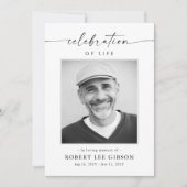 Elegante Viering van het Leven Foto Begrafenismonu Kaart (Voorkant)