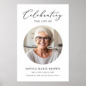 Elegante viering van het leven Foto Begrafenismonu Poster (Voorkant)