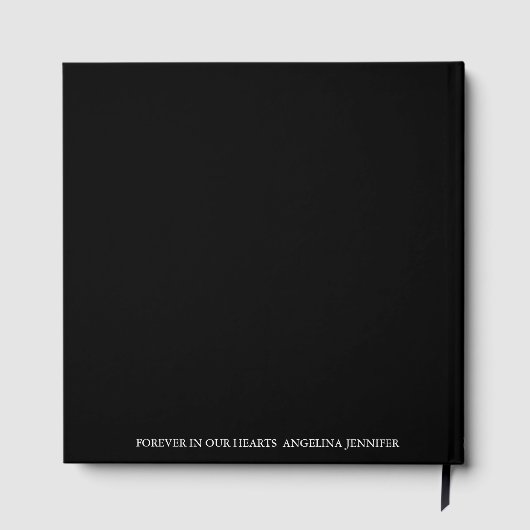 Elegante Viering van het Leven Foto Memorial Begra Gastenboek (Achterkant)