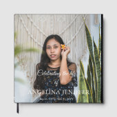 Elegante Viering van het Leven Foto Memorial Begra Gastenboek (Voorkant)