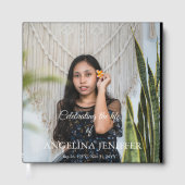 Elegante Viering van het Leven Foto Memorial Begra Gastenboek (Voorkant)