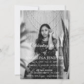 Elegante Viering van het Leven Foto Memorial Begra Kaart (Voorkant)