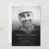 Elegante Viering van het Leven Foto Memorial Begra Kaart (Voorkant)