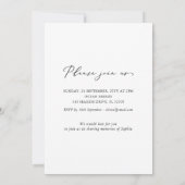 Elegante Viering van het Leven Foto Memorial Begra Kaart (Achterkant)