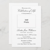 Elegante Viering van het Leven Foto toevoegen Kaart (Voorkant / Achterkant)