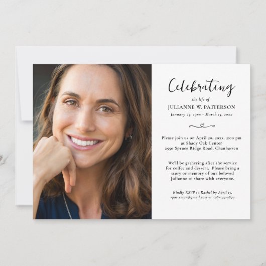 Elegante Viering van het Leven Foto's Aangepast Ge Kaart (Voorkant)