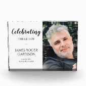 Elegante Viering van het Leven Keepsake Fotoblokken (Voorkant)