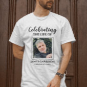 Elegante viering van het leven met foto Memorial T-shirt