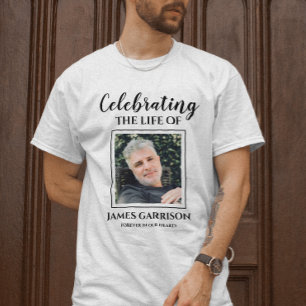 Elegante viering van het leven met foto Memorial T-shirt
