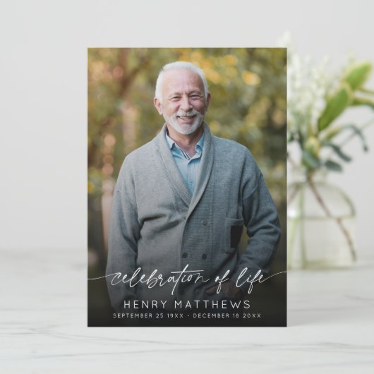 Elegante viering van het leven Orde van Service Programmakaart (Staand voorkant)