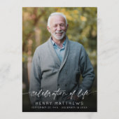 Elegante viering van het leven Orde van Service Programmakaart (Voorkant)