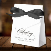 Elegante viering van het leven rouw zwart wit bedankdoosjes