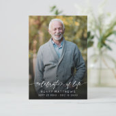Elegante viering van het leven script foto begrafe (Staand voorkant)