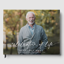 Elegante viering van het leven script foto begrafe