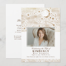 Elegante Viering van het Leven Uitvaart Memorial F Kaart