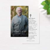 Elegante viering van het levensscript Foto Gebed Visitekaartje (Bureau)