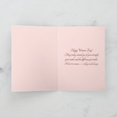 Elegante viering van Internationale Vrouwendag blo Kaart (Binnen)