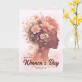 Elegante viering van Internationale Vrouwendag blo Kaart (Gele Bloem)