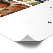 Elegante viering van levens funeral foto collage poster (Hoek)