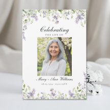 Elegante viering van levensfoto rouwkaart