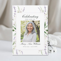 Elegante viering van levensfoto rouwkaart