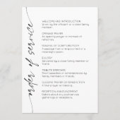 Elegante viering van levensscript foto rouwplechti programmakaart (Achterkant)