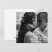Elegante vierkante foto Sla de datum op Save The Date (Voorkant / Achterkant)